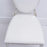White skai chair and chrome legs