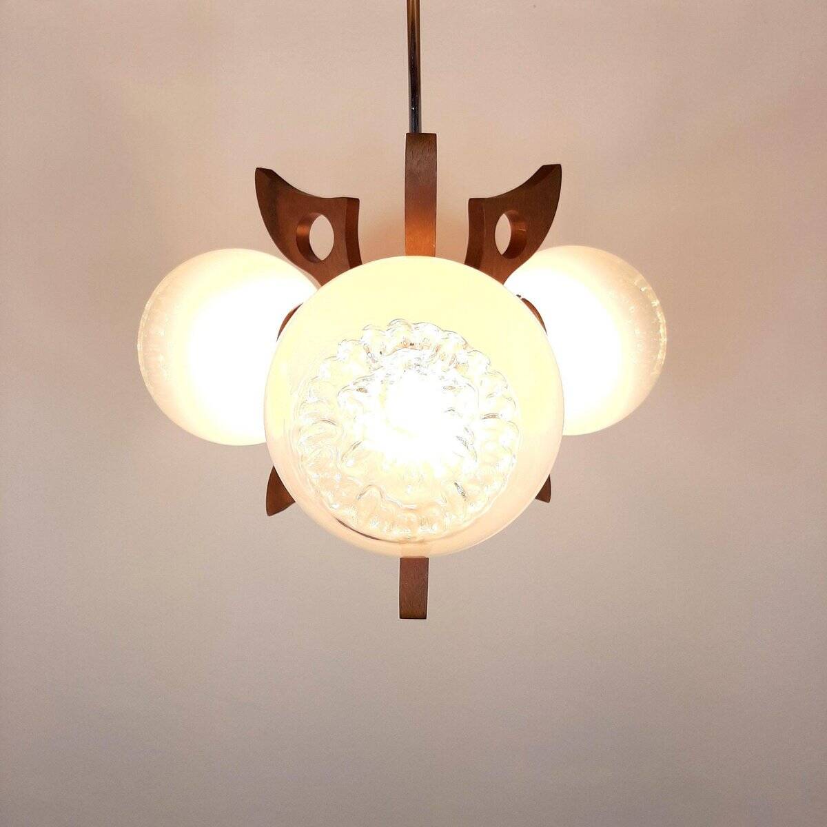 1970s vintage geometric pendant light