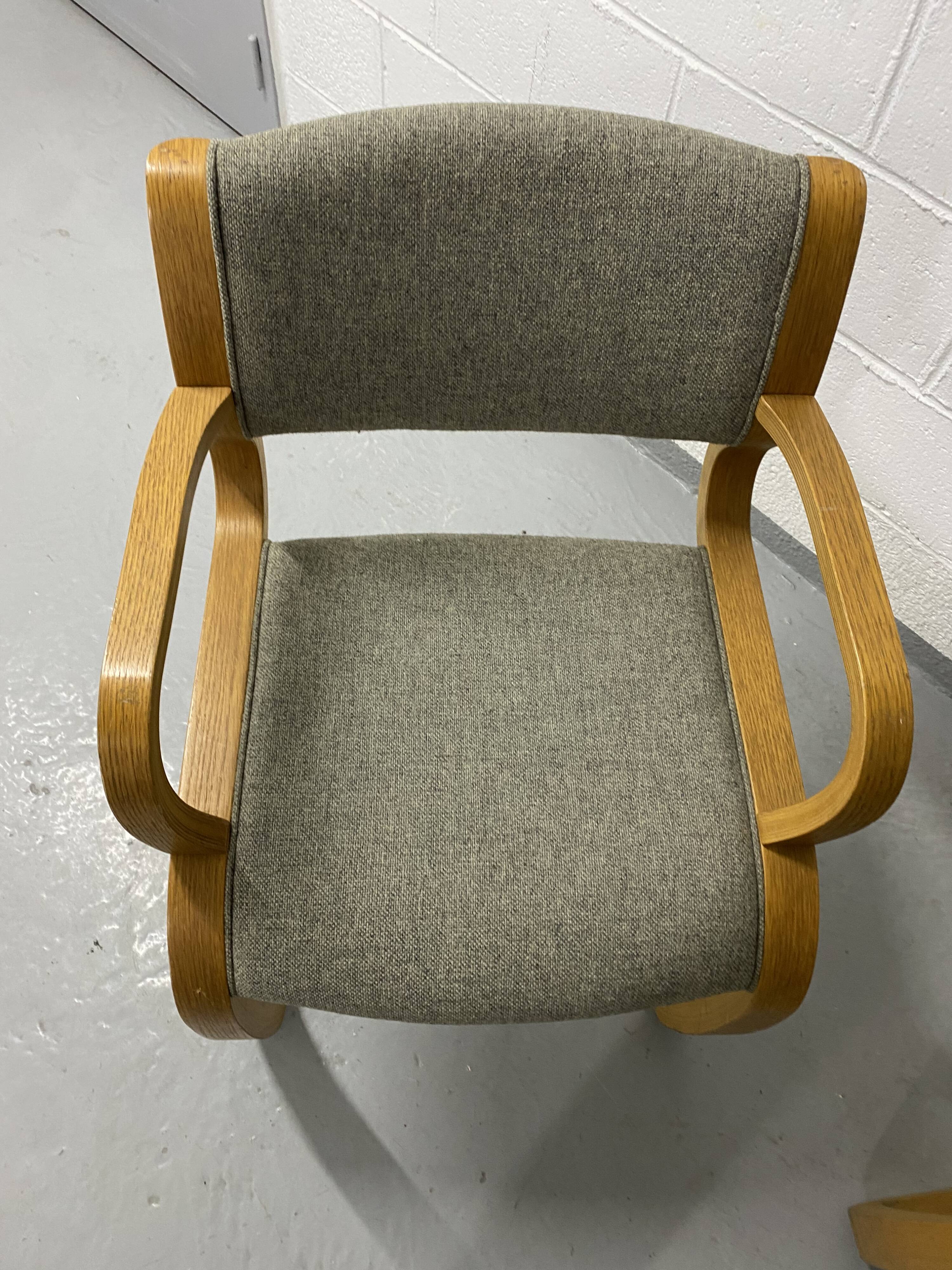 Pair of Danish armchairs, Canteliver model signed Magnus Olesen