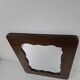 Czechoslovakian wall mirror with a wavy wooden frame, mid-century, 1940s