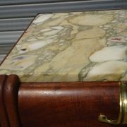 Enfilade Art Déco en noyer et plateau en marbre