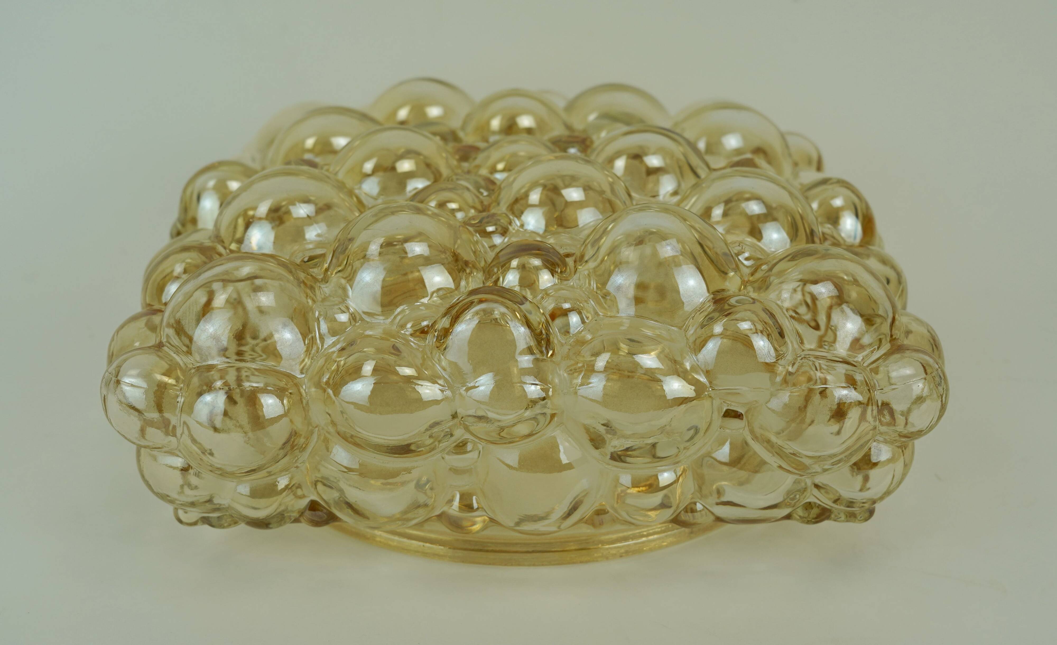 large mid century modern 1960's 1970's bubble amber glass CEILING LIGHT