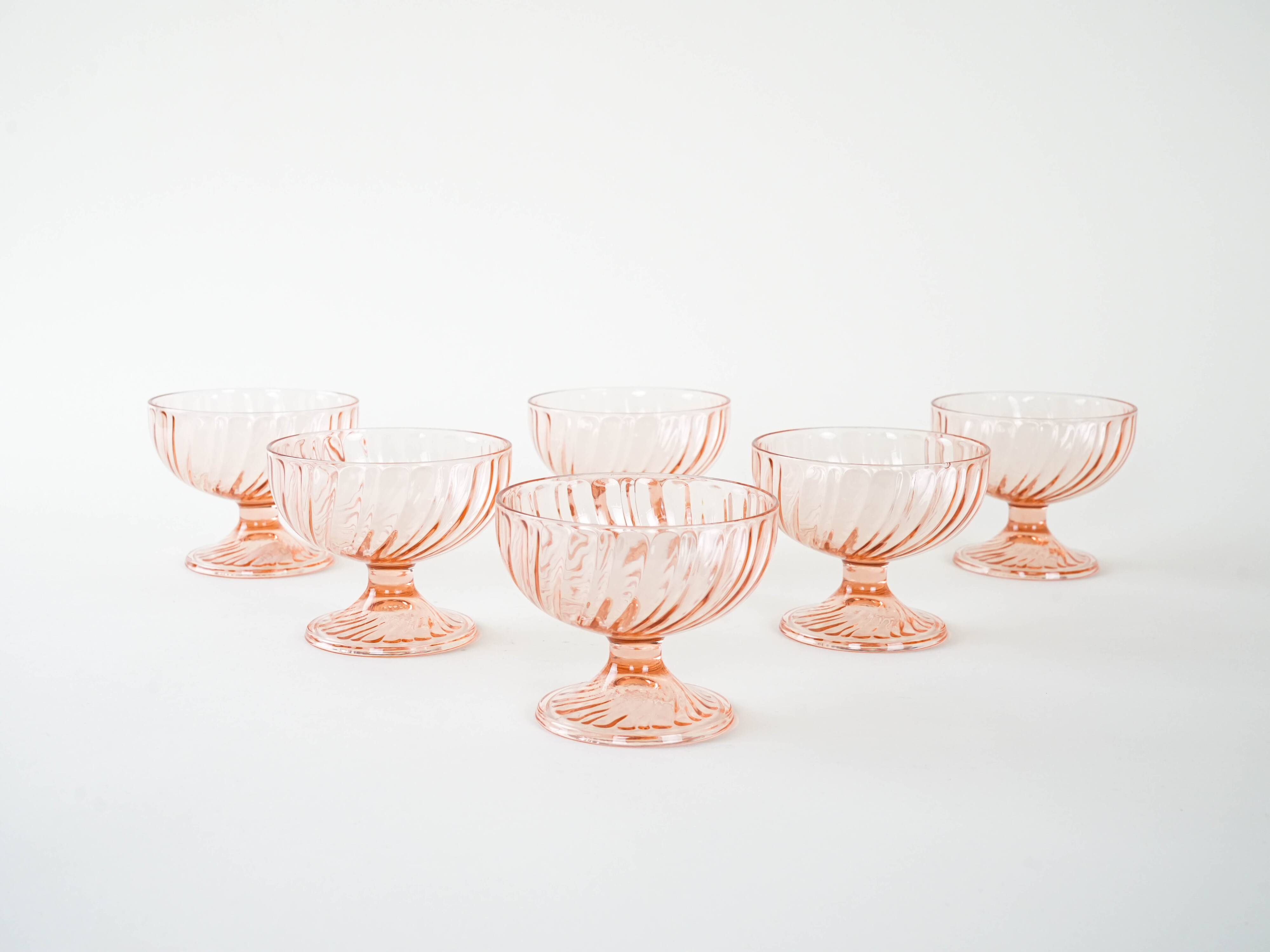 Set of dessert bowls, Italian design, 1970s, production: Italy
