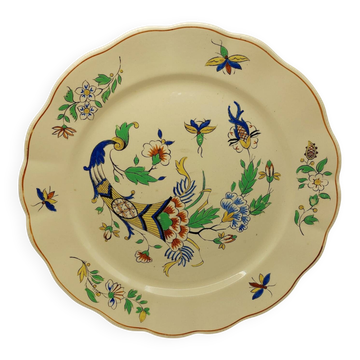 Plat de service rond Boch La Louvière "Corne d'abondance"