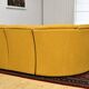 Yellow bouclé corner modular sofa, 1970s, set of 6