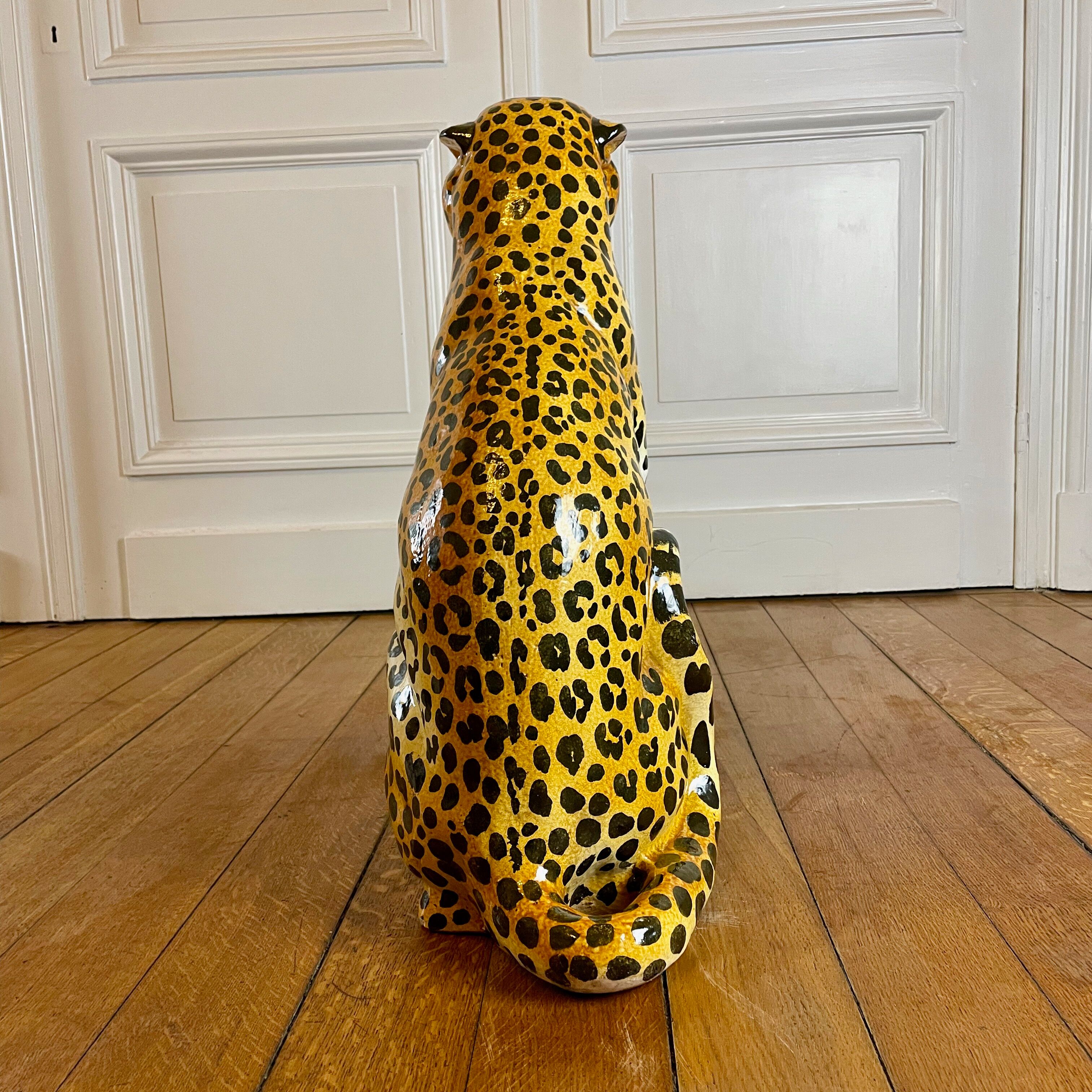 ceramic leopard, Italy, 1970