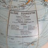 Vintage 1960 Girard Barrère world map globe - 33cm