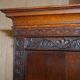 George III oak secretary bookcase circa 1760, Thomas Chippendale style.