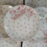 7 antique dessert plates Gien