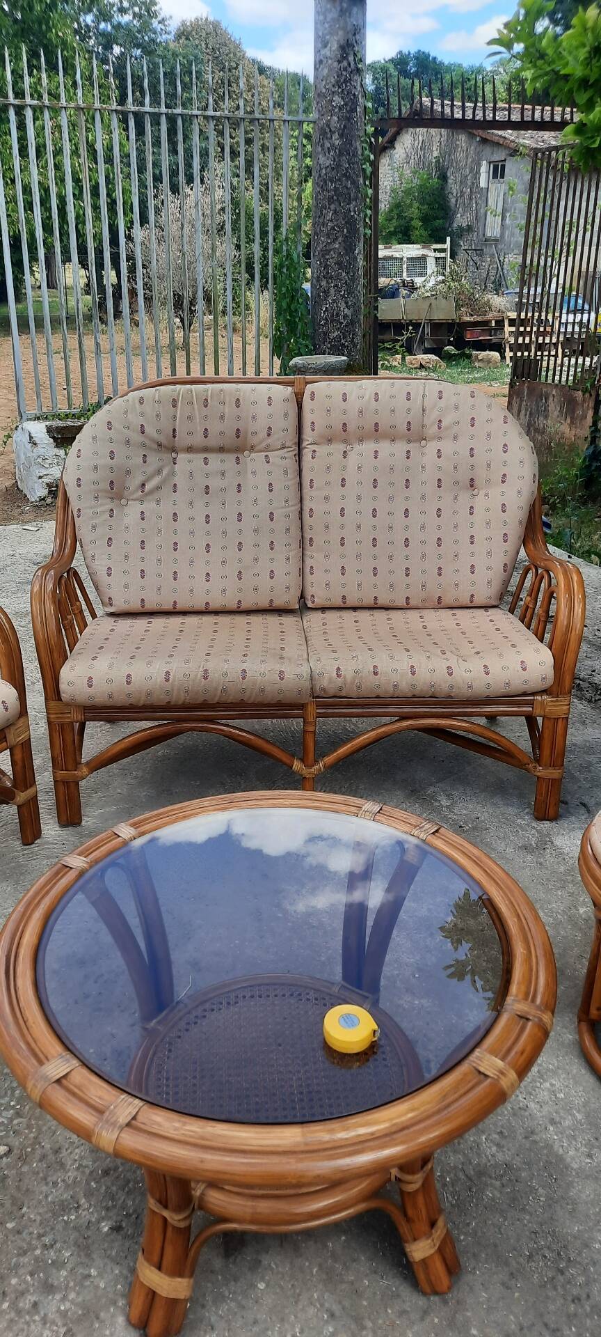 Salon de jardin en rotin
