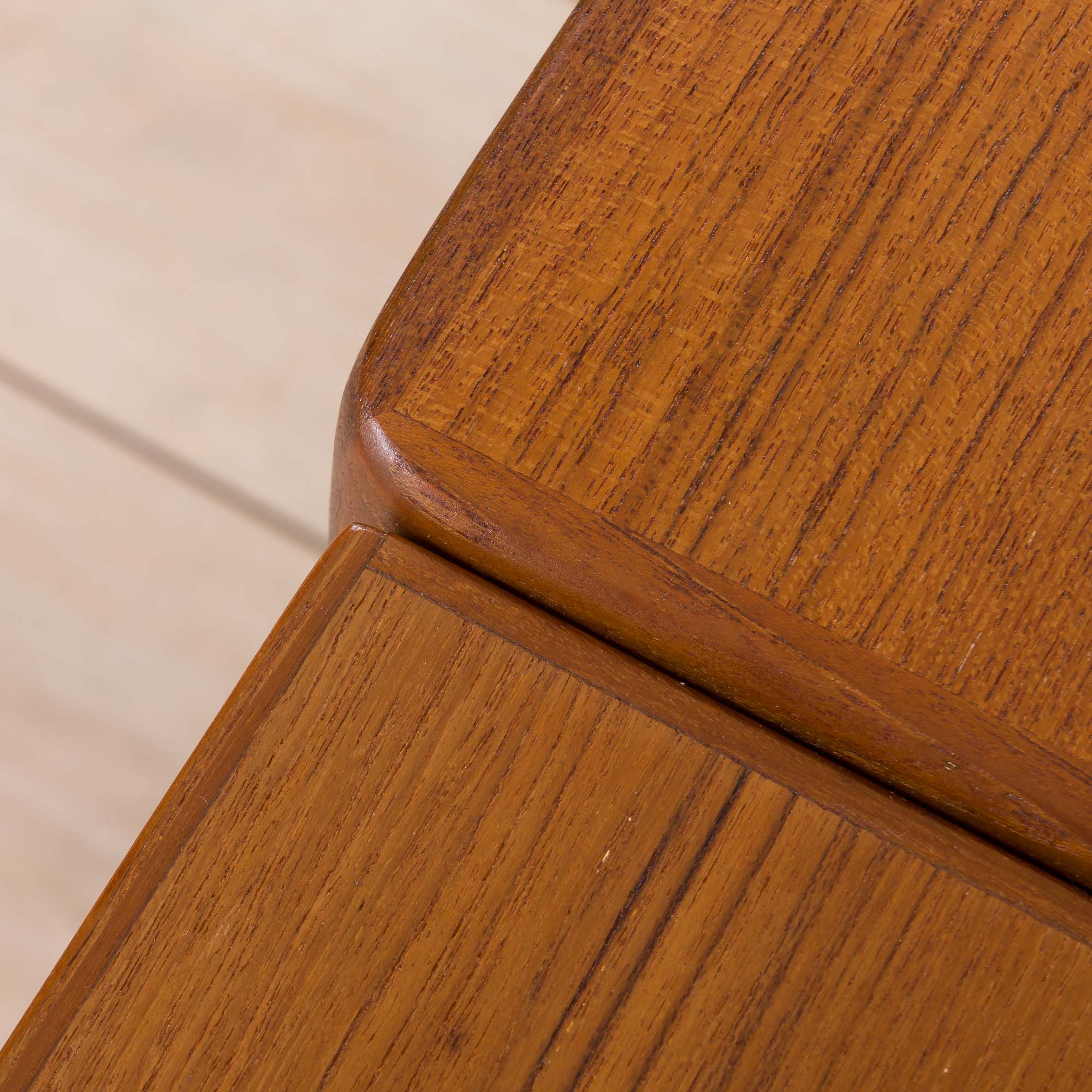 Danish extension dining table in teak by Henning Kjaernulf for Vejle Mobelfabrik, 1960s