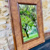 Vintage mirror, bamboo, cane and rattan, circa 1960's