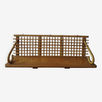 Rattan wall shelf