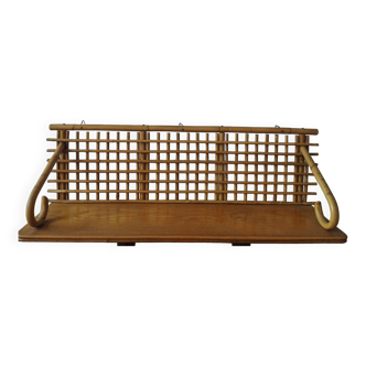 Rattan wall shelf