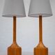 Lampes de table en chêne scandinave d'Elpe, ensemble de 2