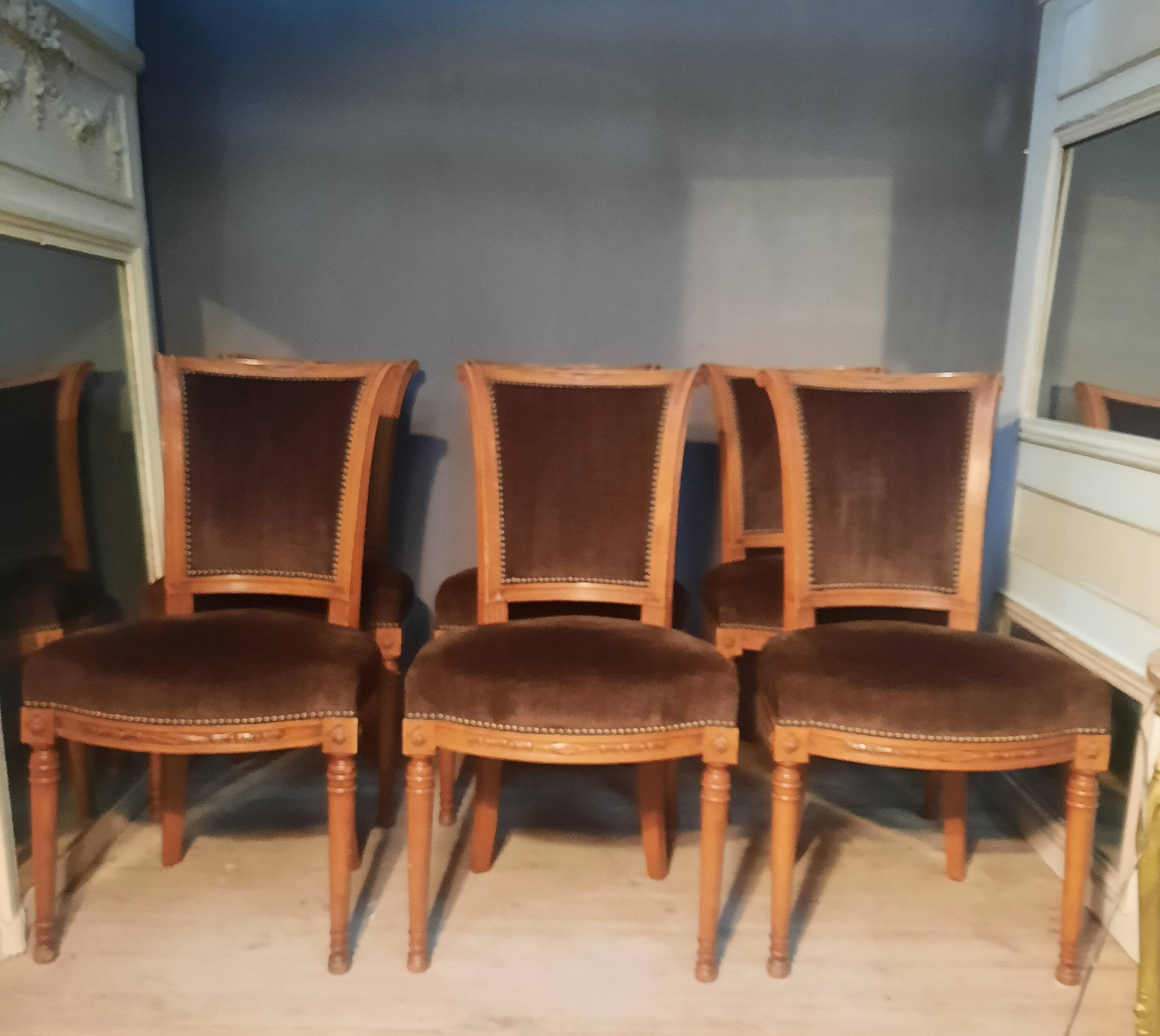 Serie de 6 chaises style directoire