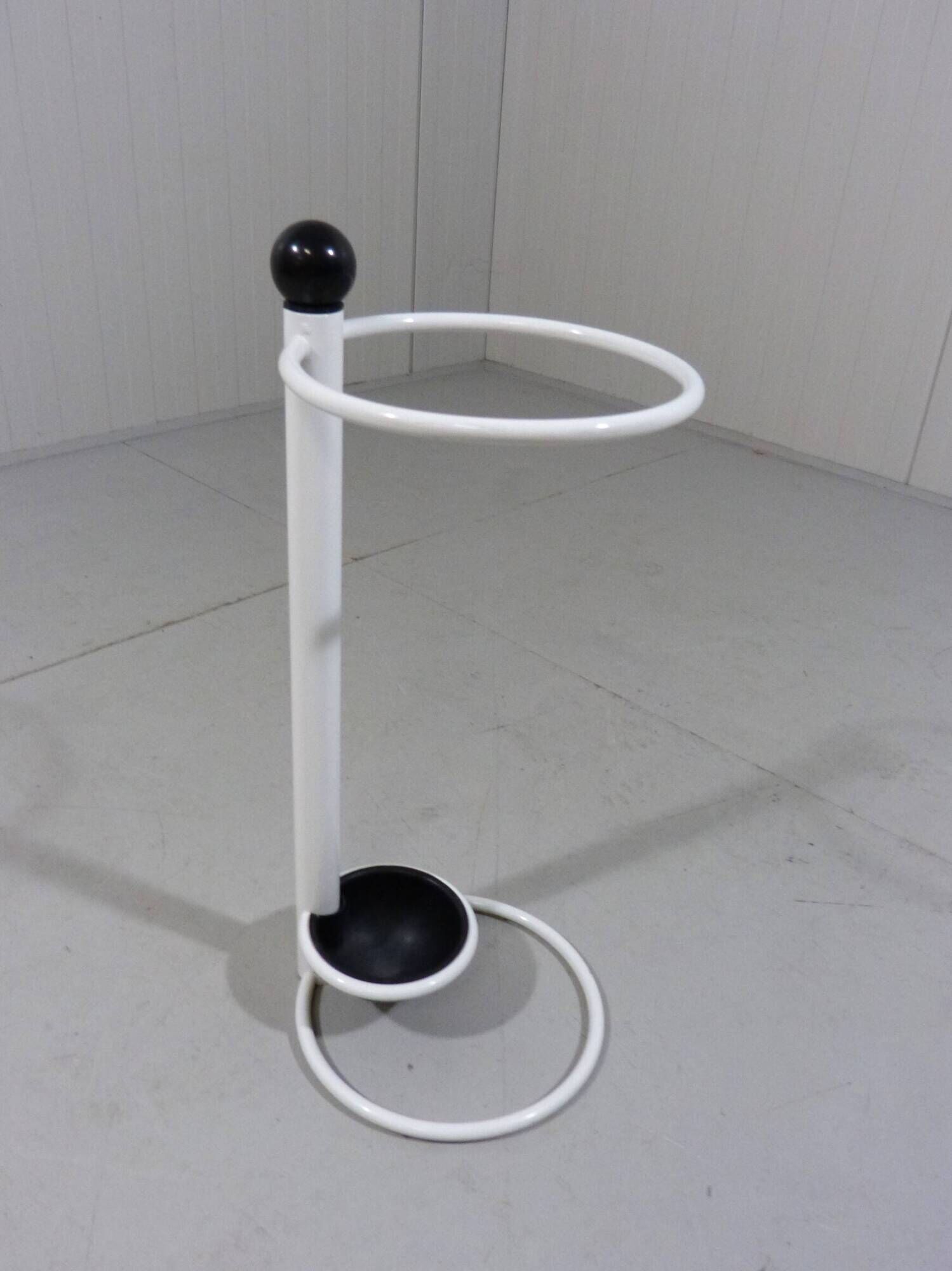 Umbrella stand in white & black by D-TEK 1980’s