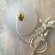 Vintage flower pendant lamp in frosted glass