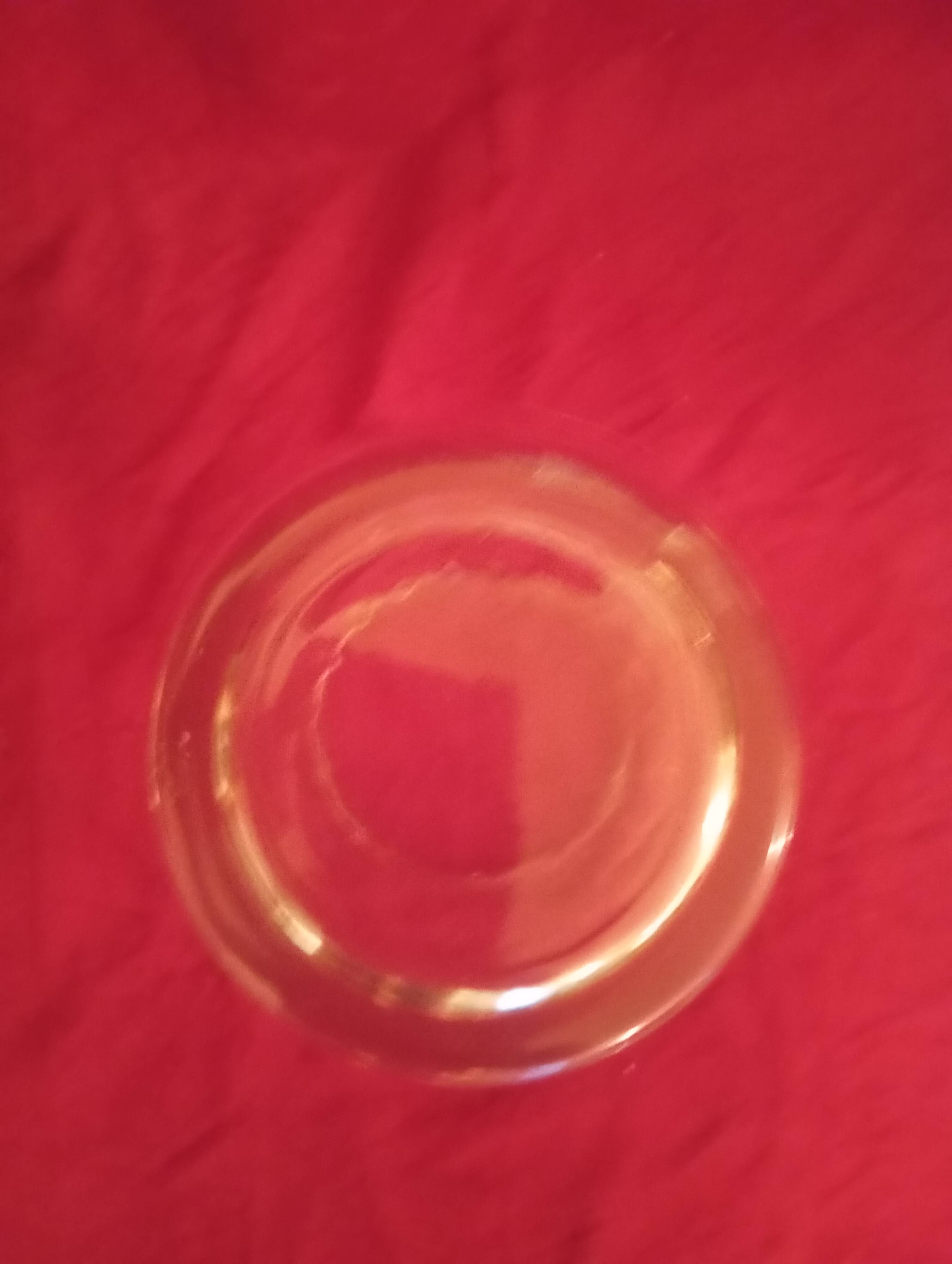 Engraved glass vase with floral pattern