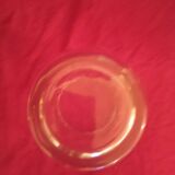 Engraved glass vase with floral pattern