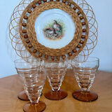 Ensemble de 6 verres vintage style Art déco