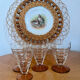 Ensemble de 6 verres vintage style Art déco
