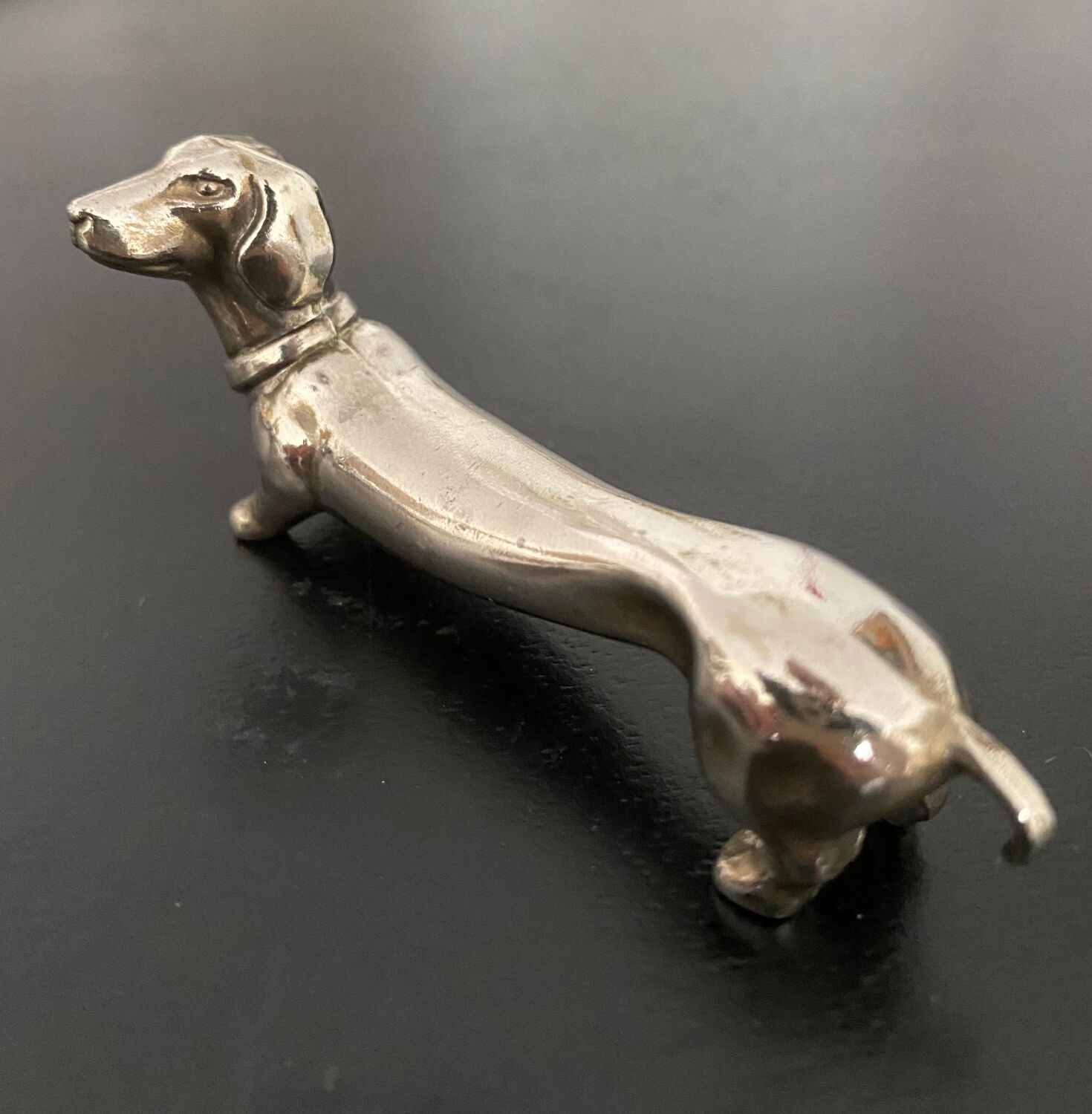 6 various animal knife holders in silver metal