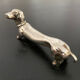 6 various animal knife holders in silver metal