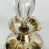 Blown glass carafe and silver frame