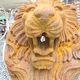 Cast iron lion's head, wall fountain