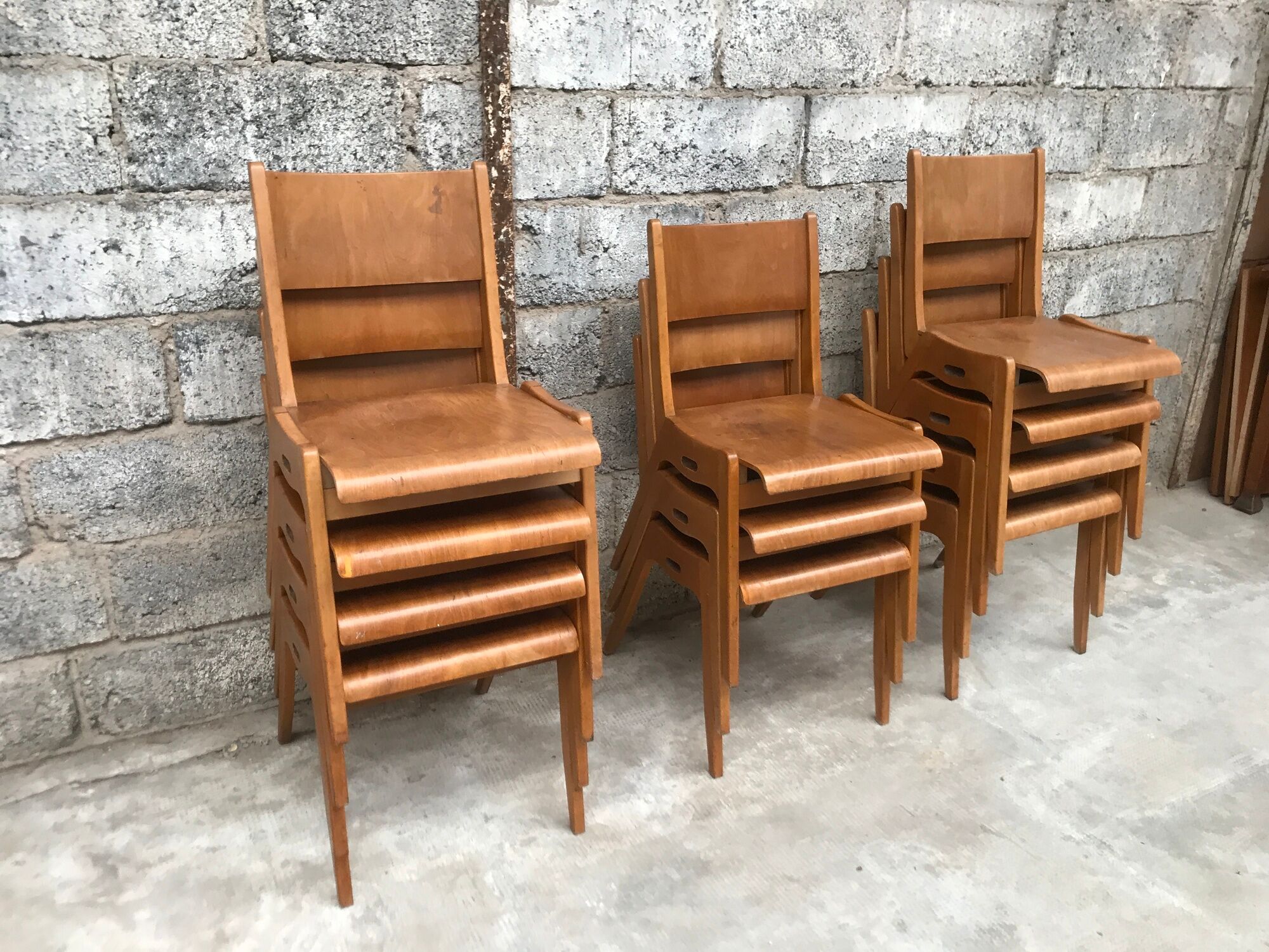 Series of 11 chairs 1950/1960