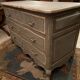 Chest of drawers 3 drawers in patinated wood gray Louis XV style