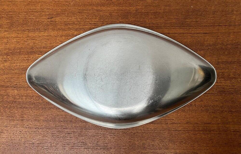 German cromargan plate from the mid-century by WMF, 1960s.