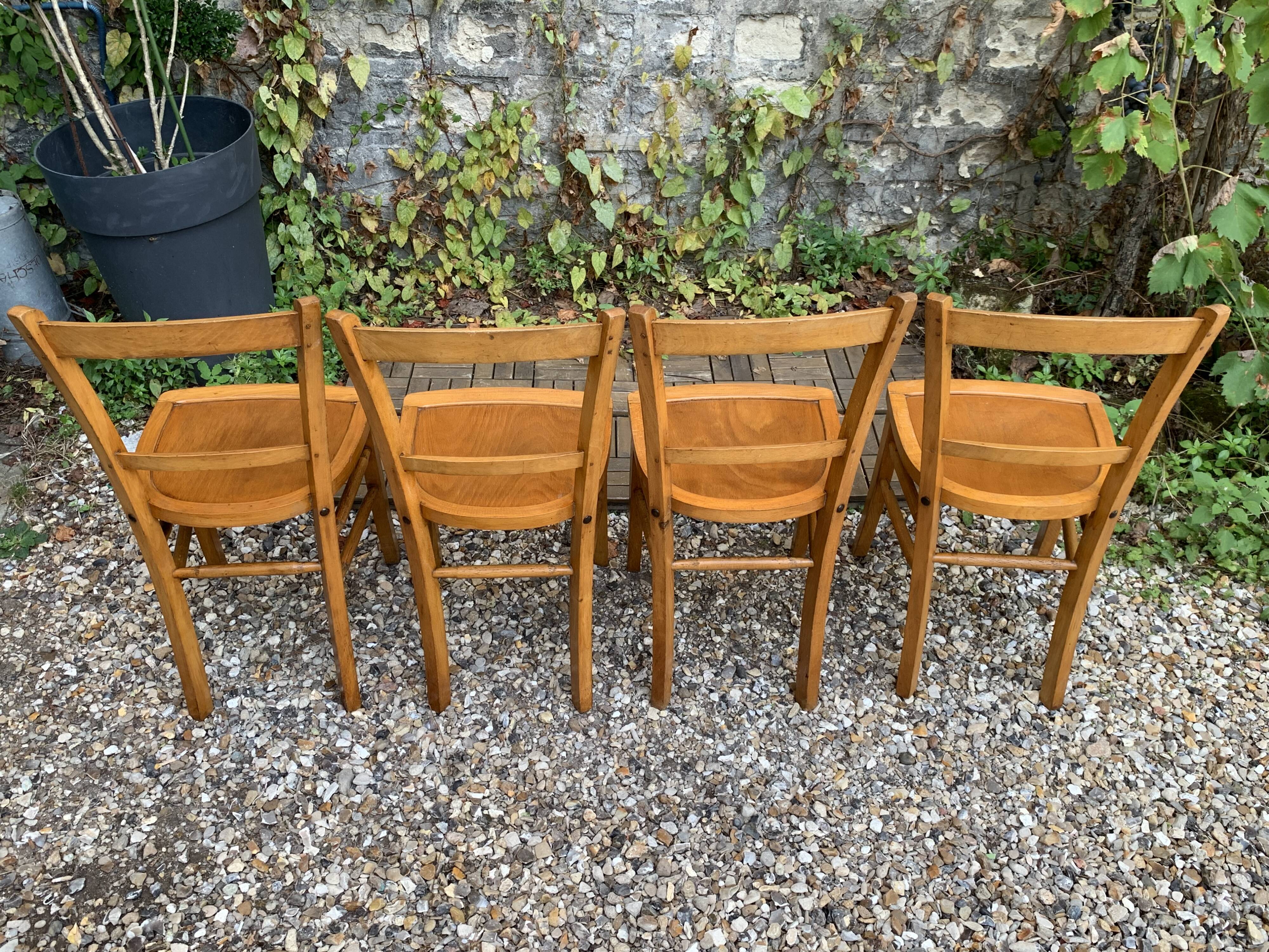 4 vintage Luterma bistro chairs 1940