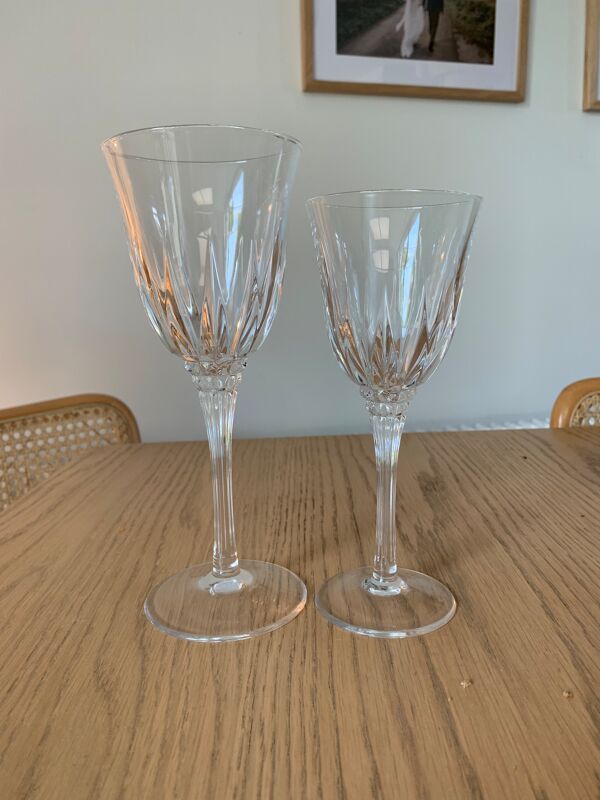 Série 15 verres en cristal