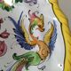 Assiette murale en majolique italienne – décor Renaissance peint à la main