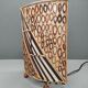 Lamp in rattan wicker and wood late XIXth