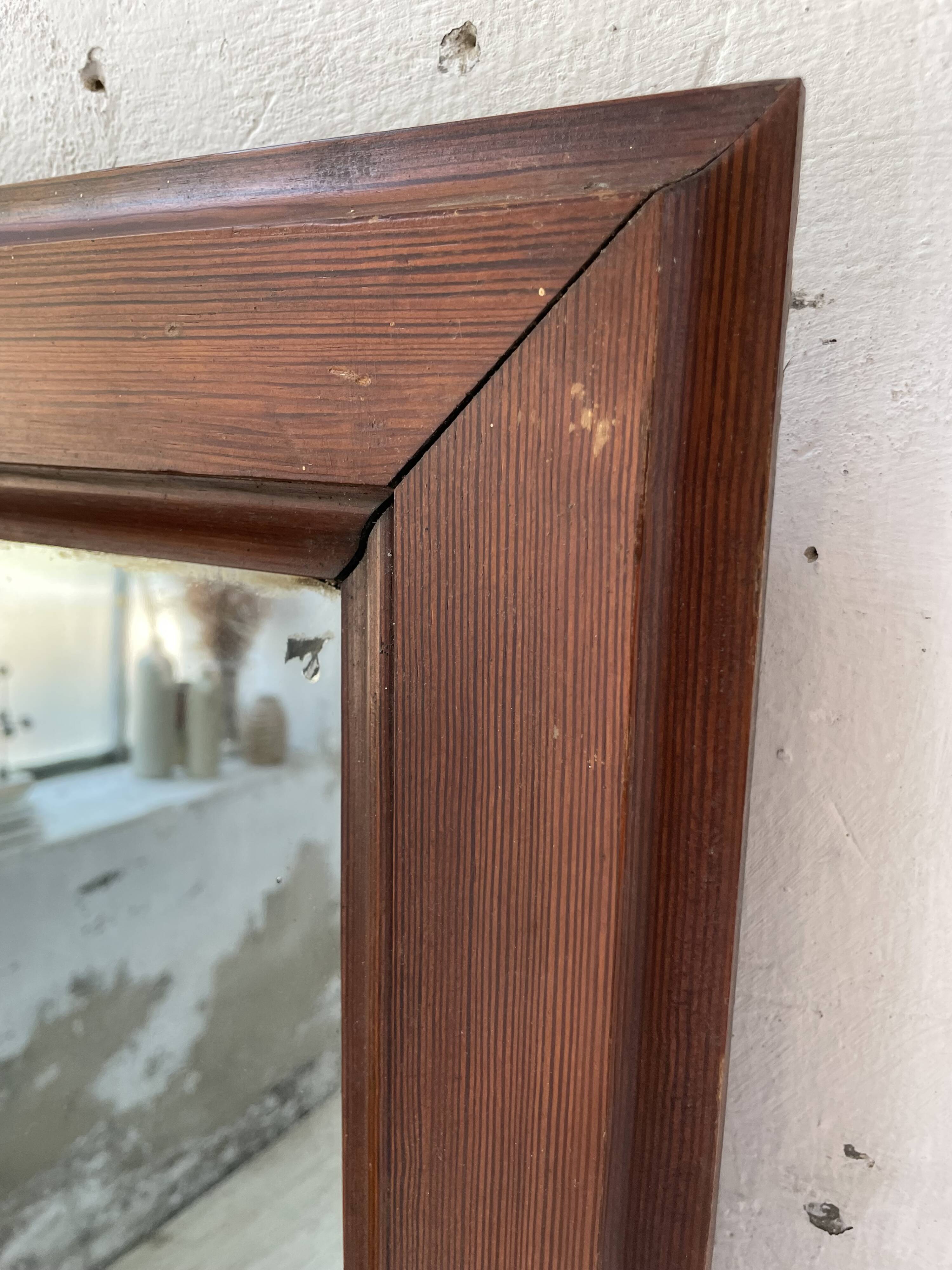 Late 19th century XL wooden mirror