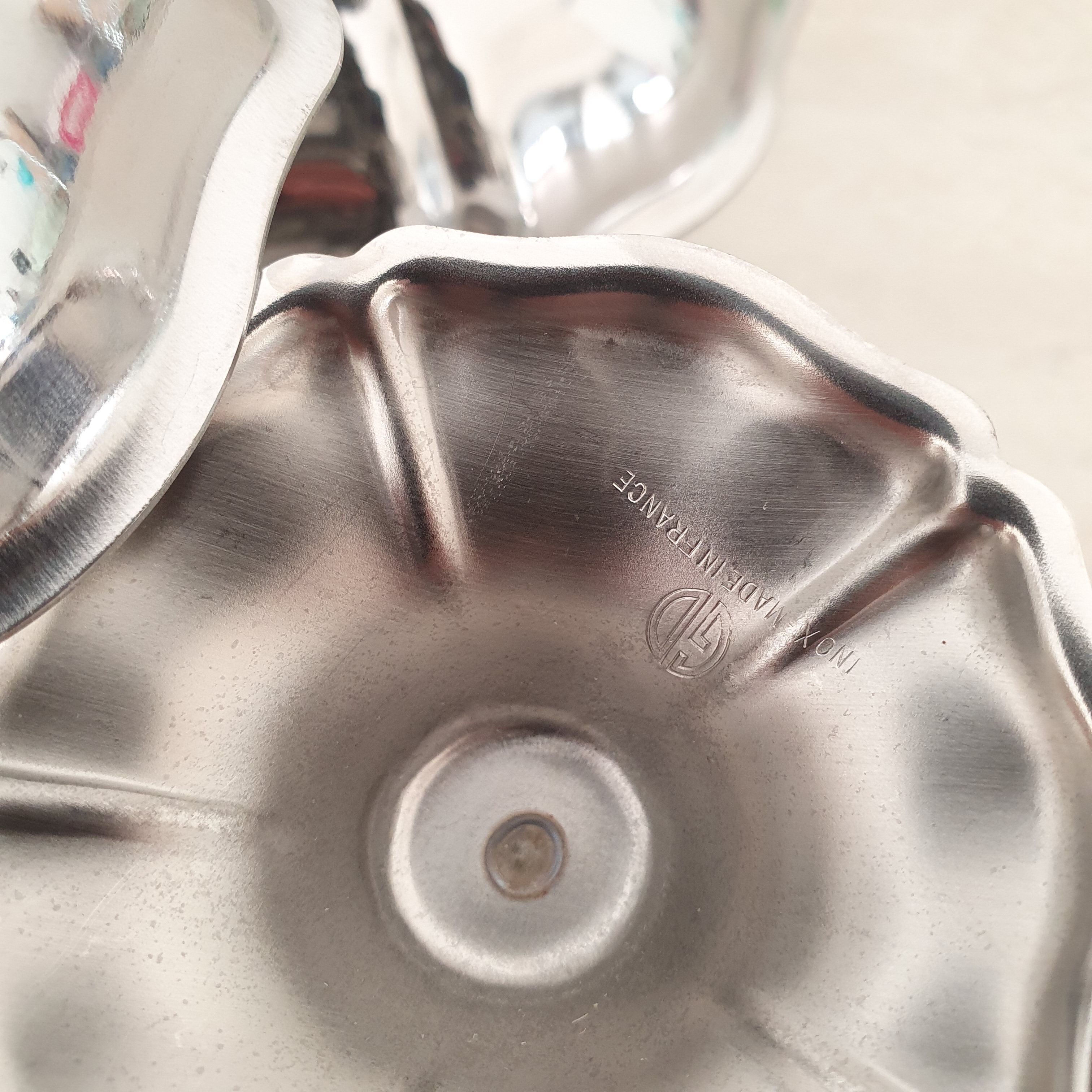 6 dessert bowls by Guy Degrenne in 18/10 stainless steel