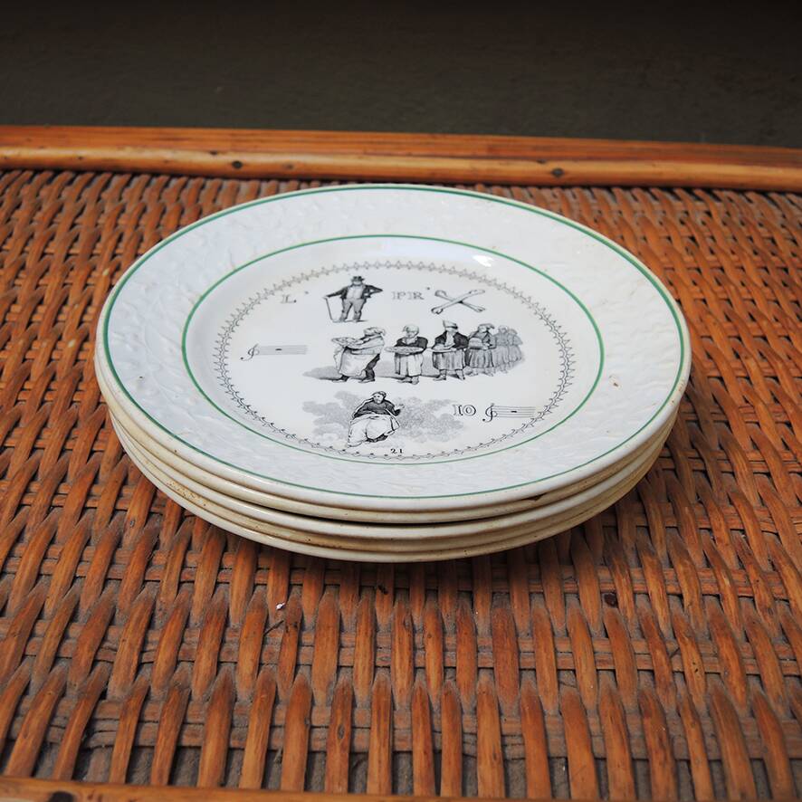 5 old ceramic speakers HB Choisy