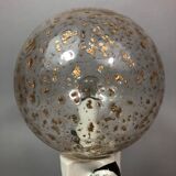 Vintage Pierrot bedside lamp from the 70s, porcelain, inlaid glass globe