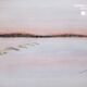 Watercolour on paper - sunset on a beach with boats, framed, signed B. Ernewein.