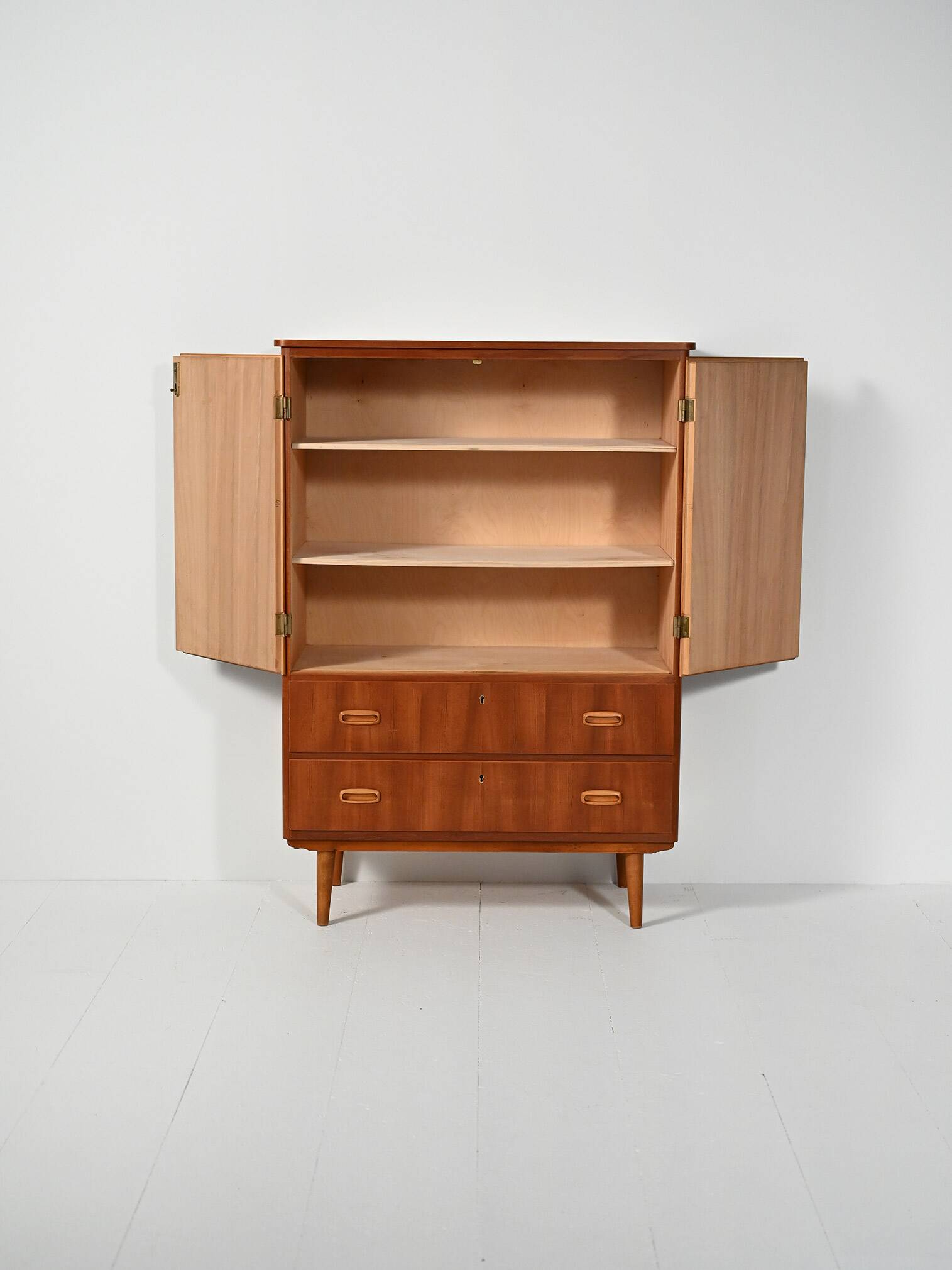 Scandinavian teak and oak cabinet, 1950s