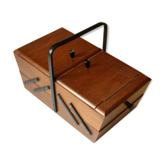 Wooden sewing basket, 60s