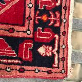 Persian wool gallery with red geometric decoration on blue background 132x254cm
