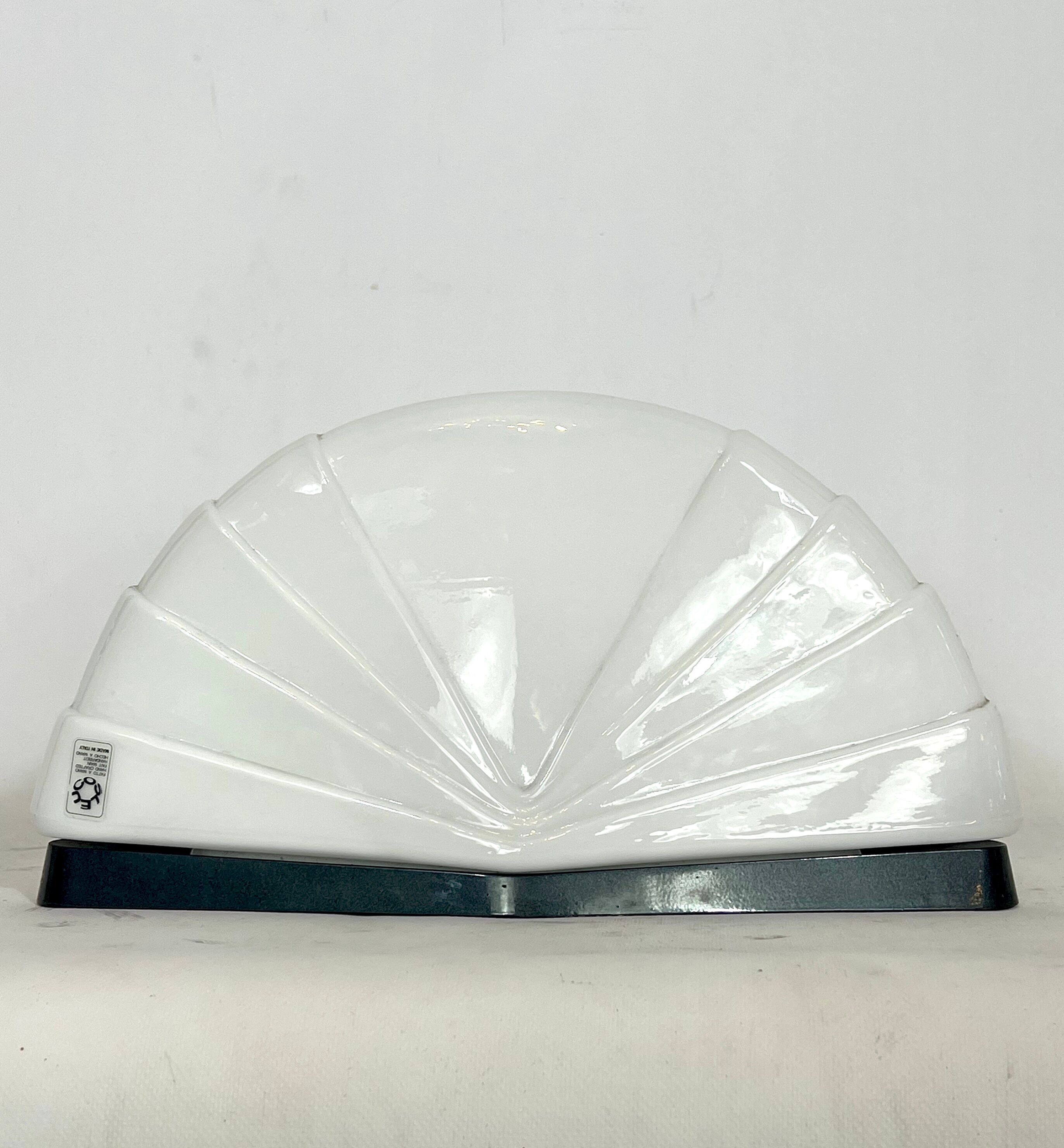 Glass table lamp model Flores by Paolo Nava for Leucos