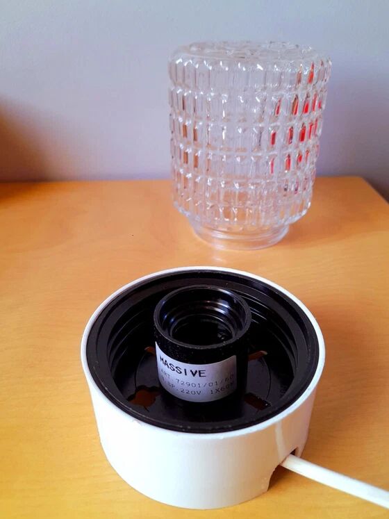 Table lamp in glass 1970