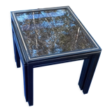 Black nesting tables by Pierre Vandel