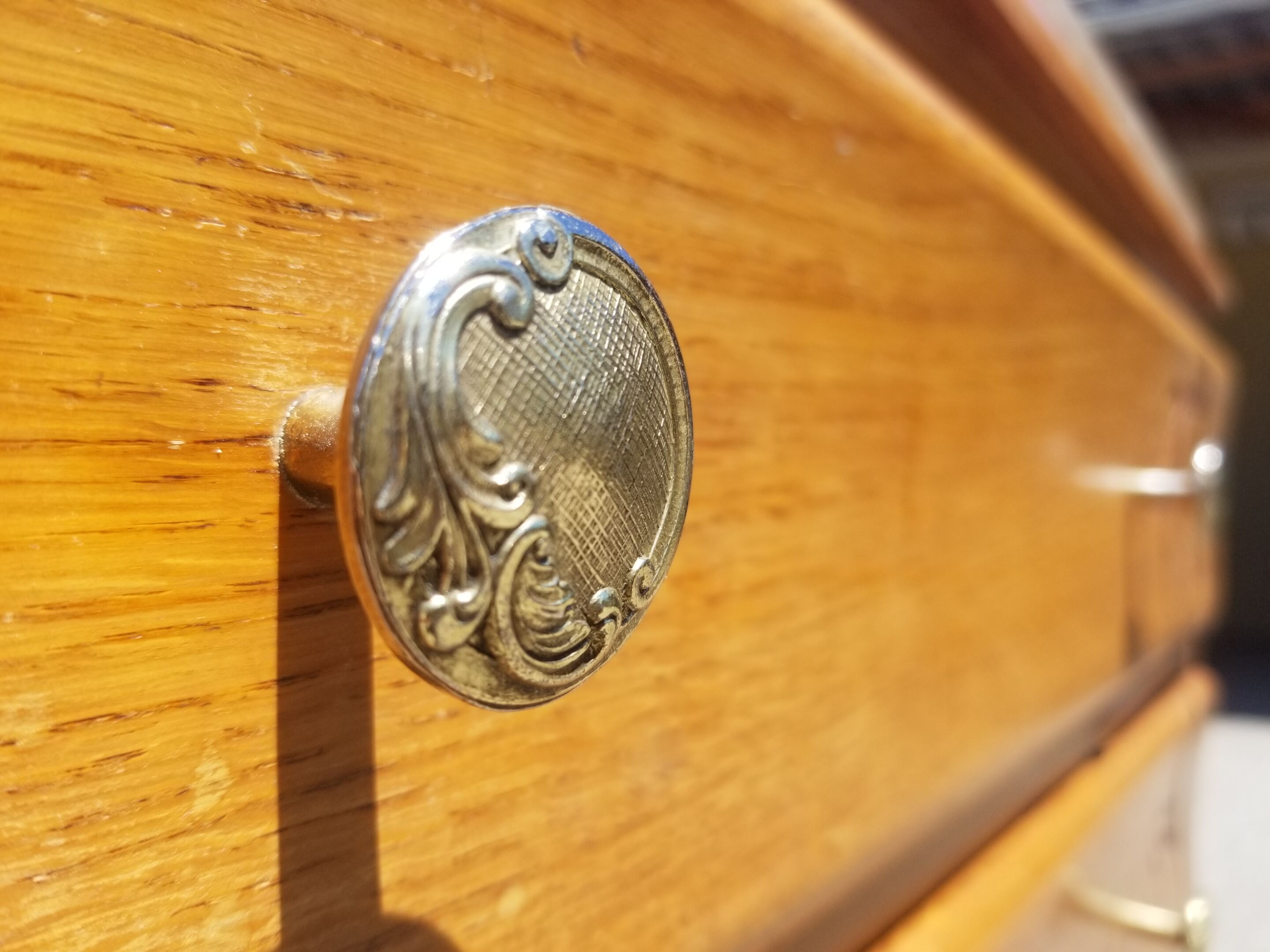 Old Art Deco chest of drawers 4 drawers and marble top