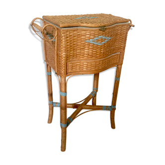 Sewing wicker basket